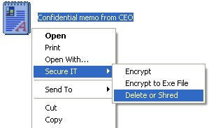 right click shred